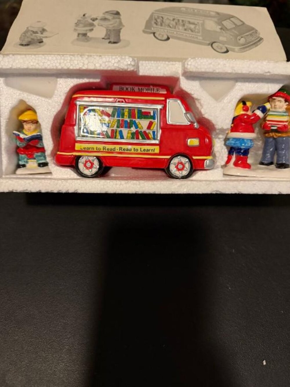 Department 56 Snow Village Check It Out Book mobile #5451-8 Set Of 3 -LOT#35-32X